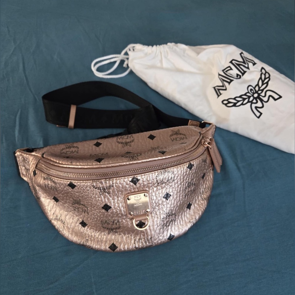 MCM Rose Gold Belt Bag